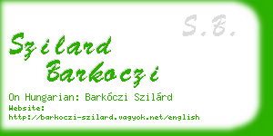 szilard barkoczi business card